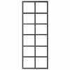 vidaXL Sliding Door ESG Glass and Aluminium 76x205 cm Black