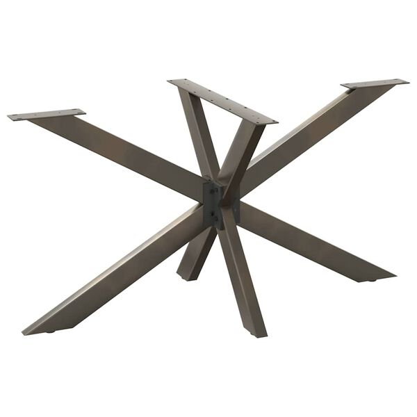 vidaXL Dining Table Leg Spider Shape Black 150x78x(72-73) cm Steel