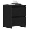 vidaXL Bedside Cabinet 2 pcs Black oak 30 x 30 x 40 cm Engineered wood