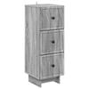 vidaXL Drawer Cabinet Grey Sonoma 33 x 34.5 x 90 cm Engineered Wood