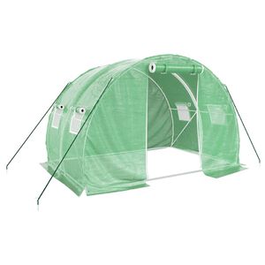 vidaXL Greenhouse with Steel Frame Green 6 m&sup2; 3x2x2 m