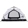 vidaXL Camping Tent Dome 3-Person White Blackout Fabric Quick Release