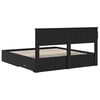 vidaXL Bed Frame with Headboard Black Oak 180 x 200 cm Engineered Wood