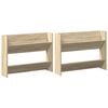 vidaXL Wall Shoe Cabinets 2 pcs Sonoma Oak 80x18x60cm Engineered Wood