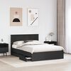 vidaXL Bed Frame with Drawer Black 140 x 200 cm Engineer Wood
