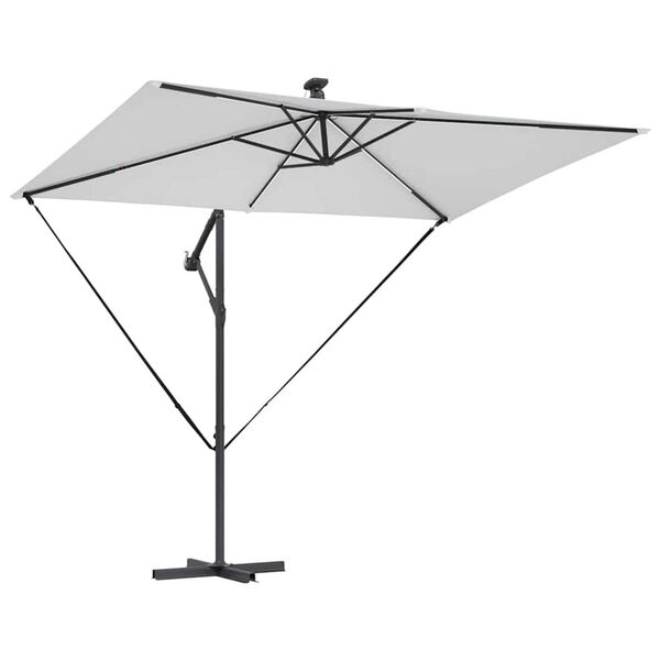 vidaXL Umbrella Sand 294 x 200 x 270 cm Polyester and Aluminium