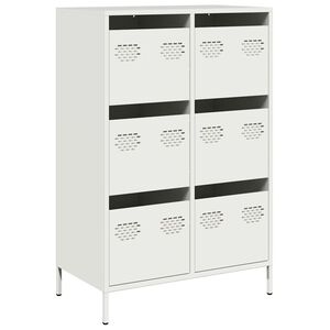 vidaXL Highboard White 68x39x101.5 cm Steel