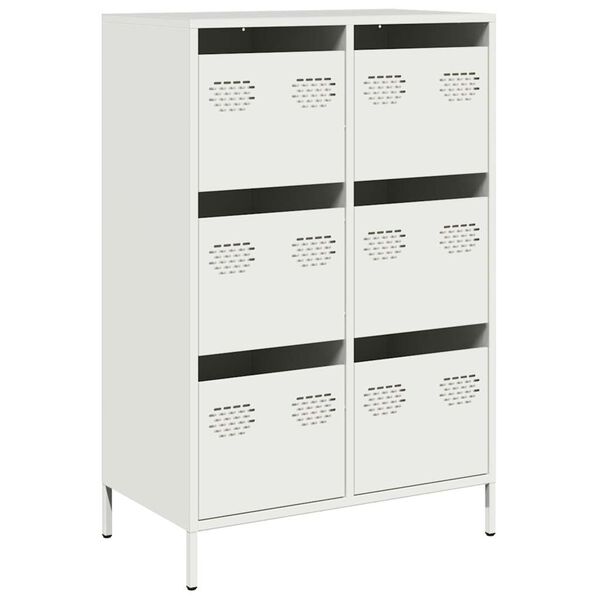vidaXL Highboard White 68x39x101.5 cm Steel