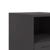 vidaXL Bedside Cabinet Black 36x39x60.5 cm Steel