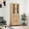 vidaXL Highboard Sonoma Oak 69.5x34x180 cm Engineered Wood