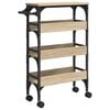 vidaXL Kitchen Trolley Sonoma Oak 53 x 20 x 76 cm Engineered Wood