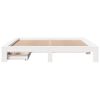 vidaXL Bed Frame without Mattress White 180x200 cm Super King Solid Wood Pine