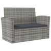 vidaXL 8 Piece Garden Lounge Set with Cushions Poly Rattan Grey