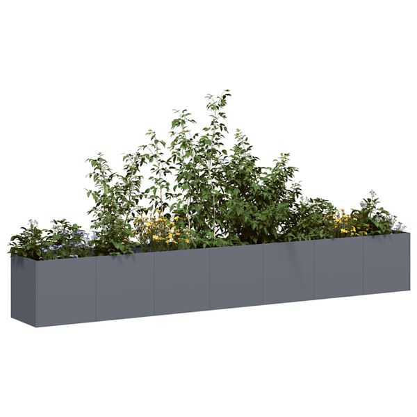 vidaXL Planter Anthracite 280x40x40 cm Cold-rolled Steel