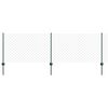 vidaXL Chainlink Fence with Post 10 x 0.8 m PVC-Coated Steel Green