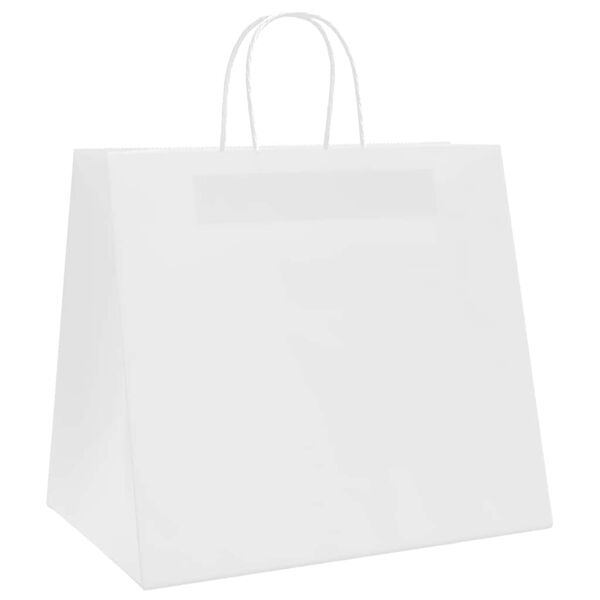vidaXL Paper Bags 250 pcs with Handles White 32x22x28 cm