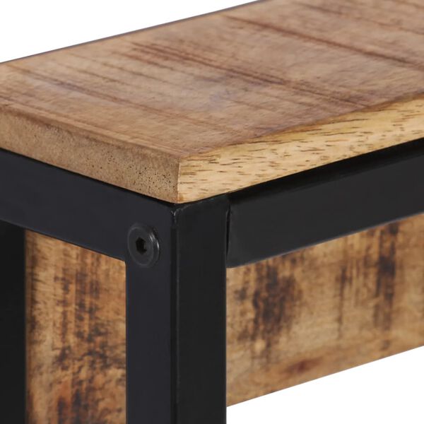 vidaXL Coat Rack 87x10x27 cm Solid Rough Wood Mango