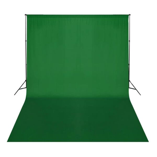 vidaXL Backdrop Cotton without Stand Green 500x300 cm Chroma Key