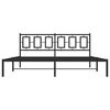 vidaXL Metal Bed Frame without Mattress with Headboard Black 180x200cm