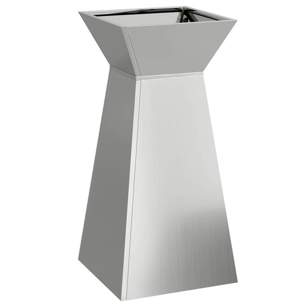 vidaXL Pillar Planter Silver 35 x 35 x 73 cm