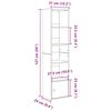 vidaXL Bookcase Old Wood 31x24x127 cm Engineered Wood