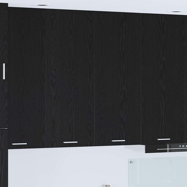 vidaXL Hanging Cabinet Riga Black Oak 80 x 31 x 100 cm Engineered Wood