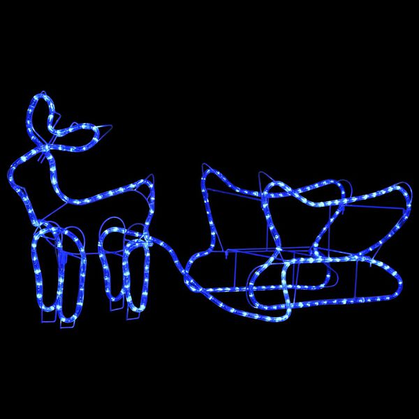 vidaXL Reindeer and Sleigh Christmas Decoration Outdoor 252 LEDs