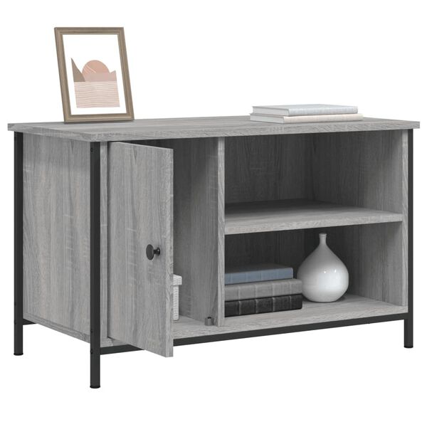 vidaXL TV Cabinet Grey Sonoma 80x40x50 cm Engineered Wood