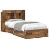 vidaXL Bed Frame with Storage Old Wood 80 x 200 cm Engineered Wood
