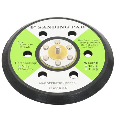 vidaXL Sanding Pads with 6 Holes 3 pcs 15 cm
