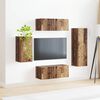 vidaXL TV Cabinet Set Wall-mounted 4 pcs Old Wood Engineered Wood