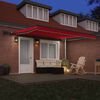 vidaXL Retractable Awning Manual Red 400 x 350 cm Fabric