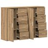 vidaXL Sideboard 2 pcs Artisan Oak 60 x 31 x 84 cm Engineered Wood