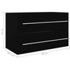 vidaXL Sink Cabinet with Built-in Basin Black Engineered Wood