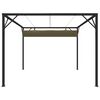 vidaXL Garden Gazebo with Retractable Roof 3x3 m Taupe 180 g/m&sup2;