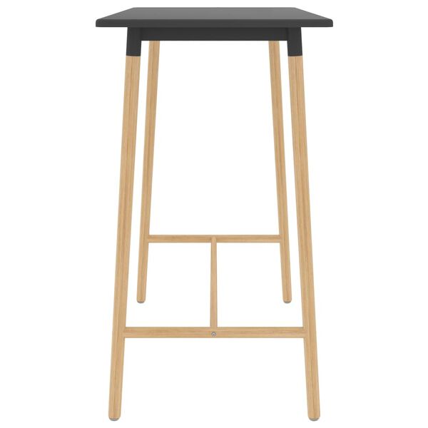 vidaXL Bar Table Grey 120x60x105 cm MDF & Solid Beechwood