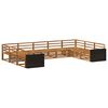vidaXL Outdoor Sofa Set 9 pcs Natural Solid Acacia Wood