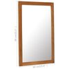 vidaXL Mirror 60x90 cm Solid Oak Wood
