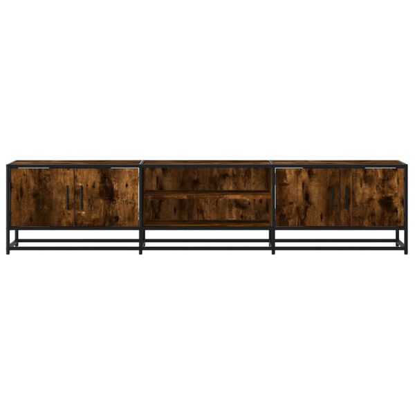 vidaXL TV Cabinet Smoked Oak 180x35x41 cm Engineered Wood