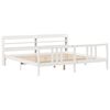 vidaXL Bed Frame with Headboard without Mattress White 200x200 cm