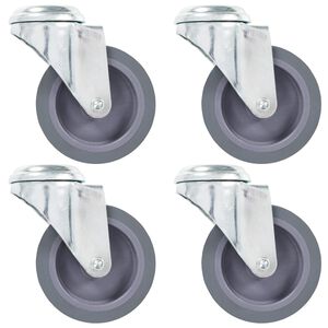 vidaXL Bolt Hole Swivel Casters 4 pcs 75 mm