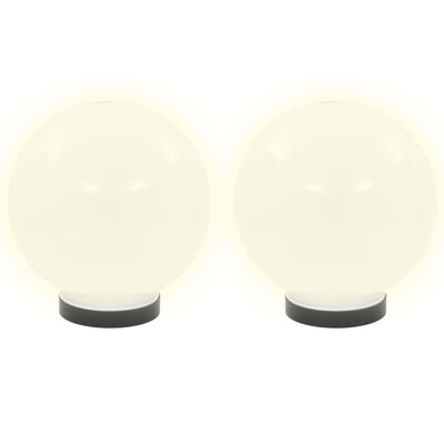 vidaXL LED Bowl Lamps 2 pcs Spherical 20 cm PMMA