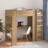 vidaXL Loft Bed Frame with Desk with Storage Artisan Oak 80 x 200 cm