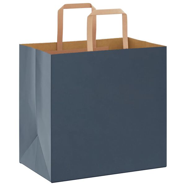vidaXL Paper Bags 50 pcs with Handles Blue 26x17x25 cm