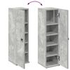 vidaXL Bathroom Cabinet with Roll Holder Concrete Grey 20.5x22x72 cm
