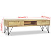 vidaXL TV Cabinet 120x35x35 cm Solid Teak