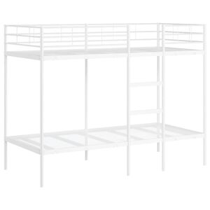 vidaXL Bunk Bed without Mattress White 100x190 cm Steel