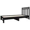 vidaXL Pull-out Day Bed without Mattress Black 2x(90x190) cm