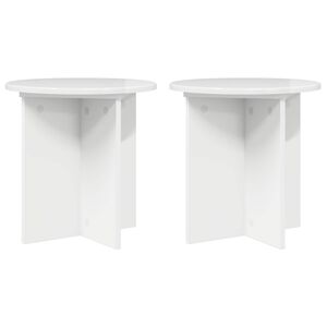 vidaXL Plant Stand 2 pcs High Gloss White 40 x 40 x 40 cm