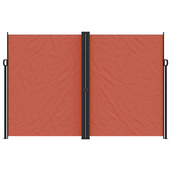 vidaXL Retractable Side Awning Terracotta 220x1000 cm